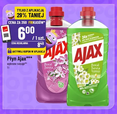 Płyn uniwersalny Ajax Floral Fiesta zielony promocja w POLOmarket
