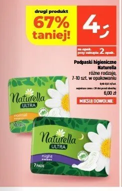 Podpaski higieniczne Naturella Ultra Normal promocja w Dealz