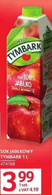 Sok jabłkowy Tymbark 1L promocja w Selgros