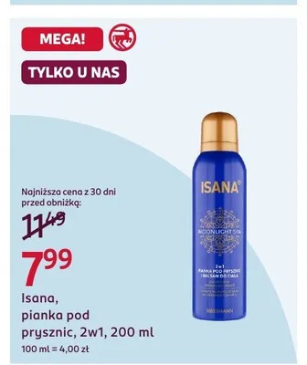 Pianka pod prysznic 2w1 Isana promocja w Rossmann