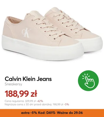 Sneakersy Calvin Klein Jeans promocja w eobuwie.pl