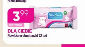 Nawilżane chusteczki Dla Ciebie promocja w Drogerie Koliber