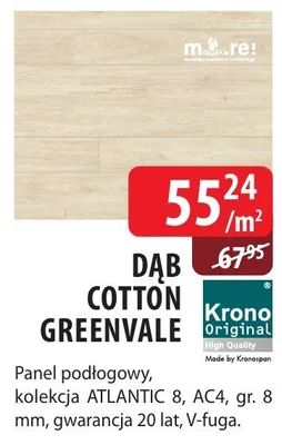 Panel podłogowy Dąb Cotton Greenvale promocja w Dobre Dla Domu