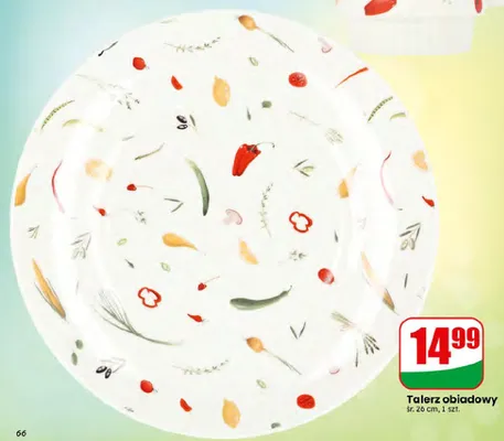 Talerz obiadowy śr. 26 cm promocja w Dino
