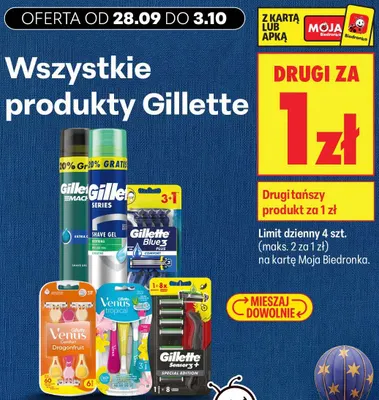 Maszynki do golenia Gillette Venus Comfort Dragonfruit 3-pak promocja w Biedronka