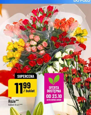 Róże bukiet 9 szt. promocja w POLOmarket