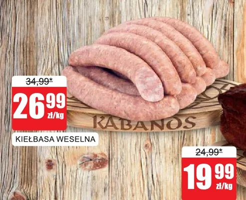 Kiełbasa weselna Kabanos promocja w Bingo