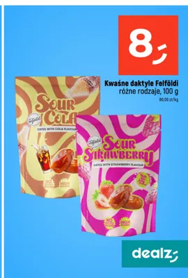 Kwaśne daktyle Felföldi Sour Strawberry promocja w Dealz