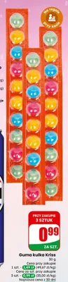 Guma kulka Kriss promocja w Dino