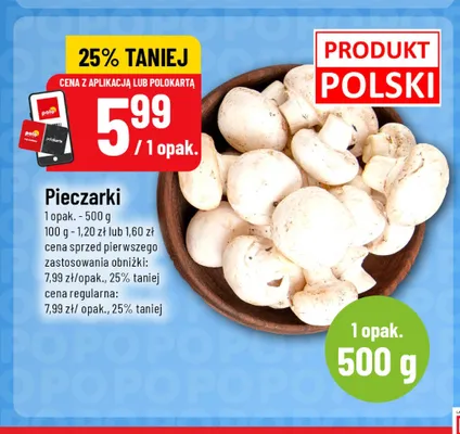Pieczarki promocja w POLOmarket