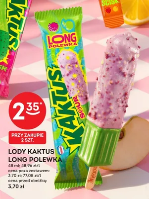 Lody Kaktus Long Polewka promocja w Żabka