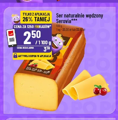 Ser naturalnie wędzony Serovia promocja w POLOmarket