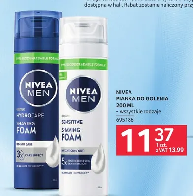 Pianka do golenia Men Hydrocare Nivea promocja w Selgros