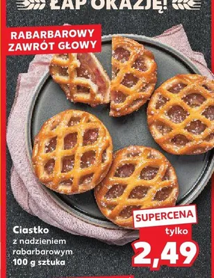 Ciastko z nadzieniem rabarbarowym promocja w Kaufland