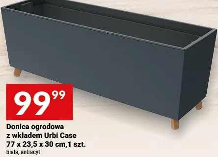 Donica ogrodowa z wkładem Urbi Case 77 x 23,5 x 30 cm, 1 szt. promocja w Twój Market