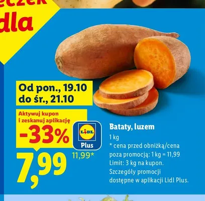 Bataty luzem promocja w Lidl