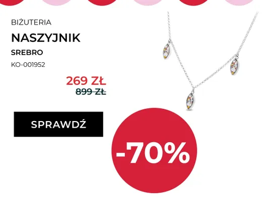 Naszyjnik srebrny promocja w Briju
