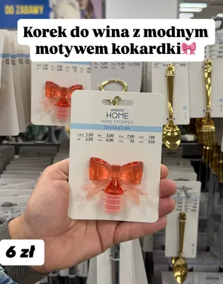Korek do wina z motywem kokardki promocja w Pepco