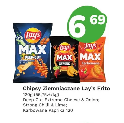 Chipsy ziemniaczane Lay's Frito Karbowane Paprika promocja w Limonka