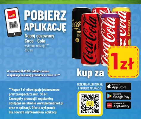 Napój gazowany Coca-Cola Cherry promocja w POLOmarket