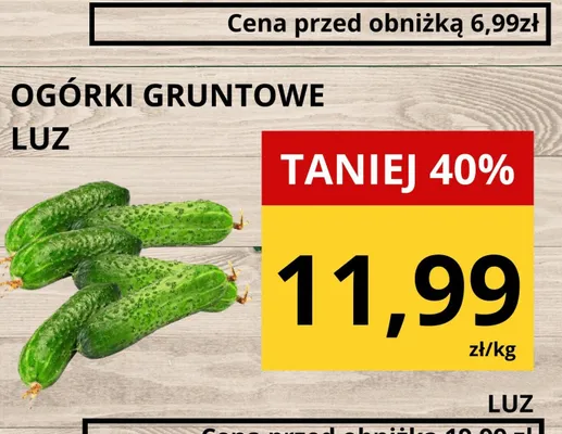 Ogórki gruntowe promocja w Supeco