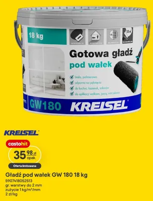 Gładź pod wałek Kreisel GW 180 promocja w Castorama