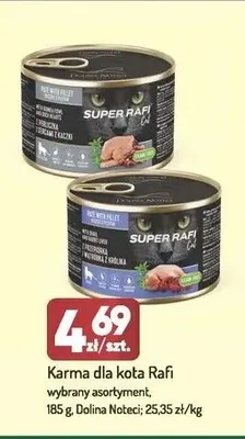 Karma dla kota Super Rafi z przepiórką i wątróbką z królika promocja w Avita