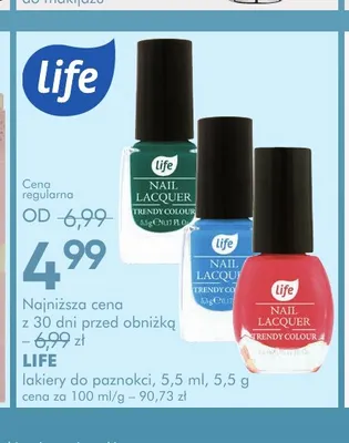 Lakier do paznokci Life promocja w Super-Pharm