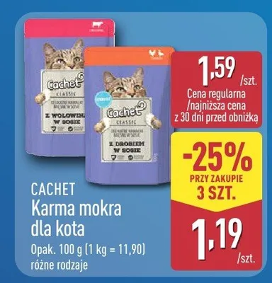 Karma mokra dla kota różne rodzaje promocja w Aldi