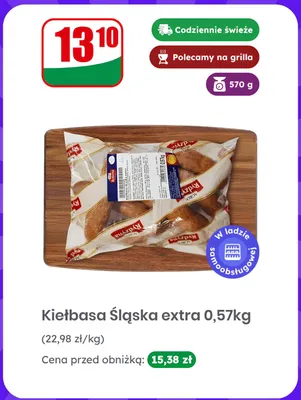 Kiełbasa Śląska extra Agro Rydzyna promocja w Dino