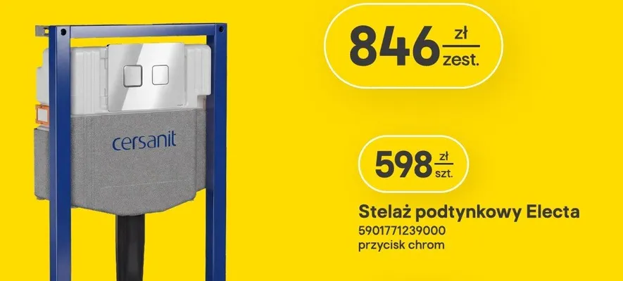 Stelaż podtynkowy Electa przycisk chrom promocja w Castorama