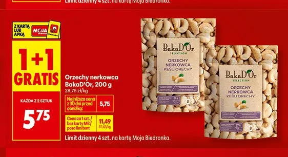 Orzechy nerkowca BakaD'Or promocja w Biedronka