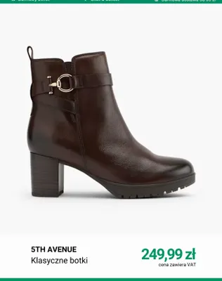 Klasyczne botki 5th Avenue promocja w Deichmann