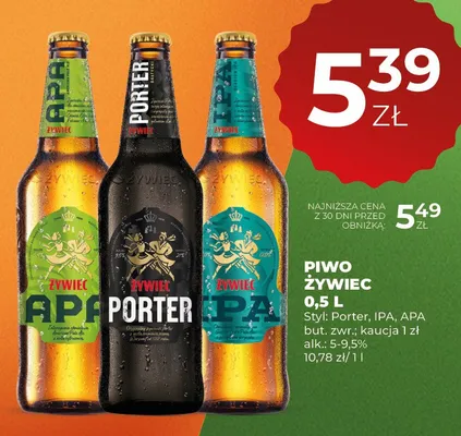 Piwo Żywiec APA, Porter, IPA promocja w Duży Ben