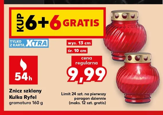 Znicz szklany Kulka Ryfel promocja w Kaufland