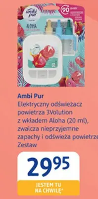 Elektryczny odświeżacz powietrza 3Volution z wkładem Aloha (20 ml), zwalcza nieprzyjemne zapachy i odświeża powietrze Zestaw promocja w Drogerie DM