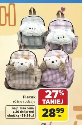 Plecak Wikam Plush promocja w Carrefour