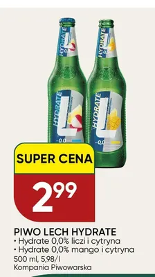 Piwo bezalkoholowe Lech Hydrate liczi i cytryna promocja w Chata Polska