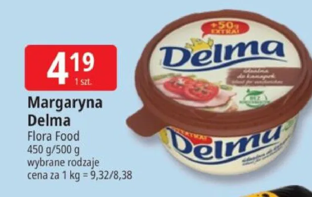 Margaryna Delma Flora Food promocja w Leclerc
