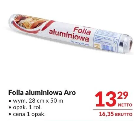 Folia aluminiowa Aro promocja w Makro