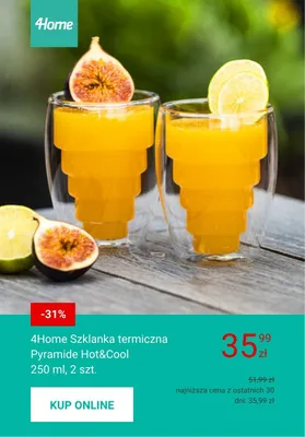 Szklanka termiczna 4Home Pyramide Hot&Cool 2-pak 250 ml promocja w 4home