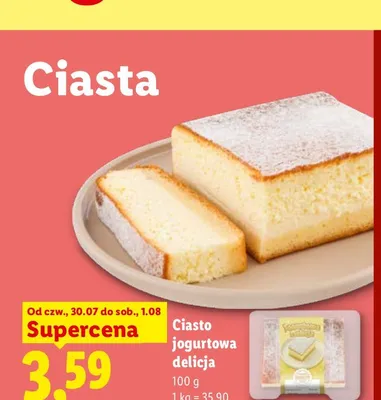 Ciasto jogurtowa delicja promocja w Lidl