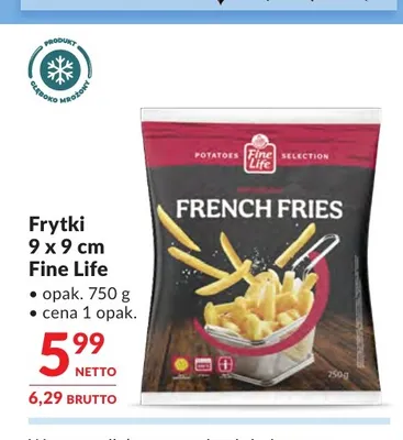 Frytki 9x9 cm Fine Life promocja w Makro