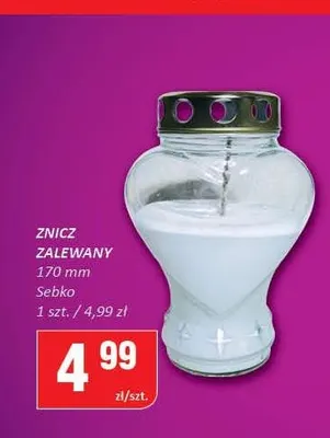 Znicz zalewany 170 mm Sebko promocja w Chorten
