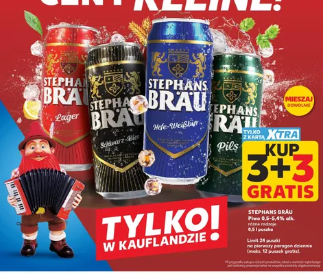 Piwo Stephans Bräu Hefe-Weißbier promocja w Kaufland