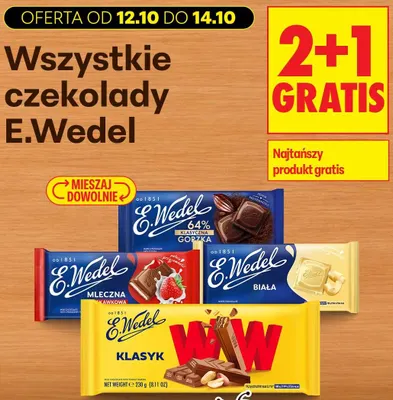 Czekolada mleczna truskawkowa E.Wedel promocja w Biedronka