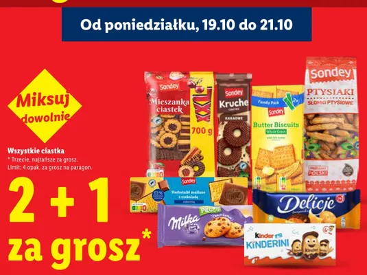 Ciastka Pieguski Milka promocja w Lidl