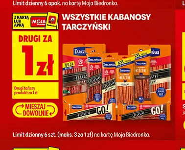 Kabanosy Tarczyński promocja w Biedronka