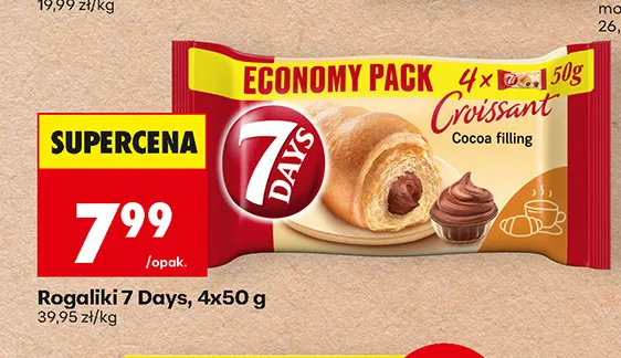 Rogaliki 7 Days 4-pak 50 g promocja w Biedronka