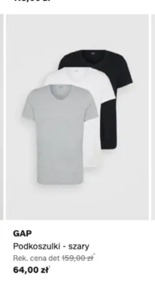 Podkoszulki GAP szary promocja w Lounge by Zalando